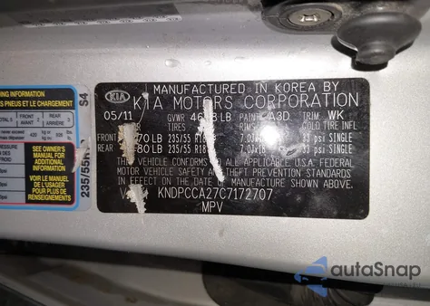 2012 Kia Sportage Ex from USA, damaged, VIN KNDPCCA27C7172707